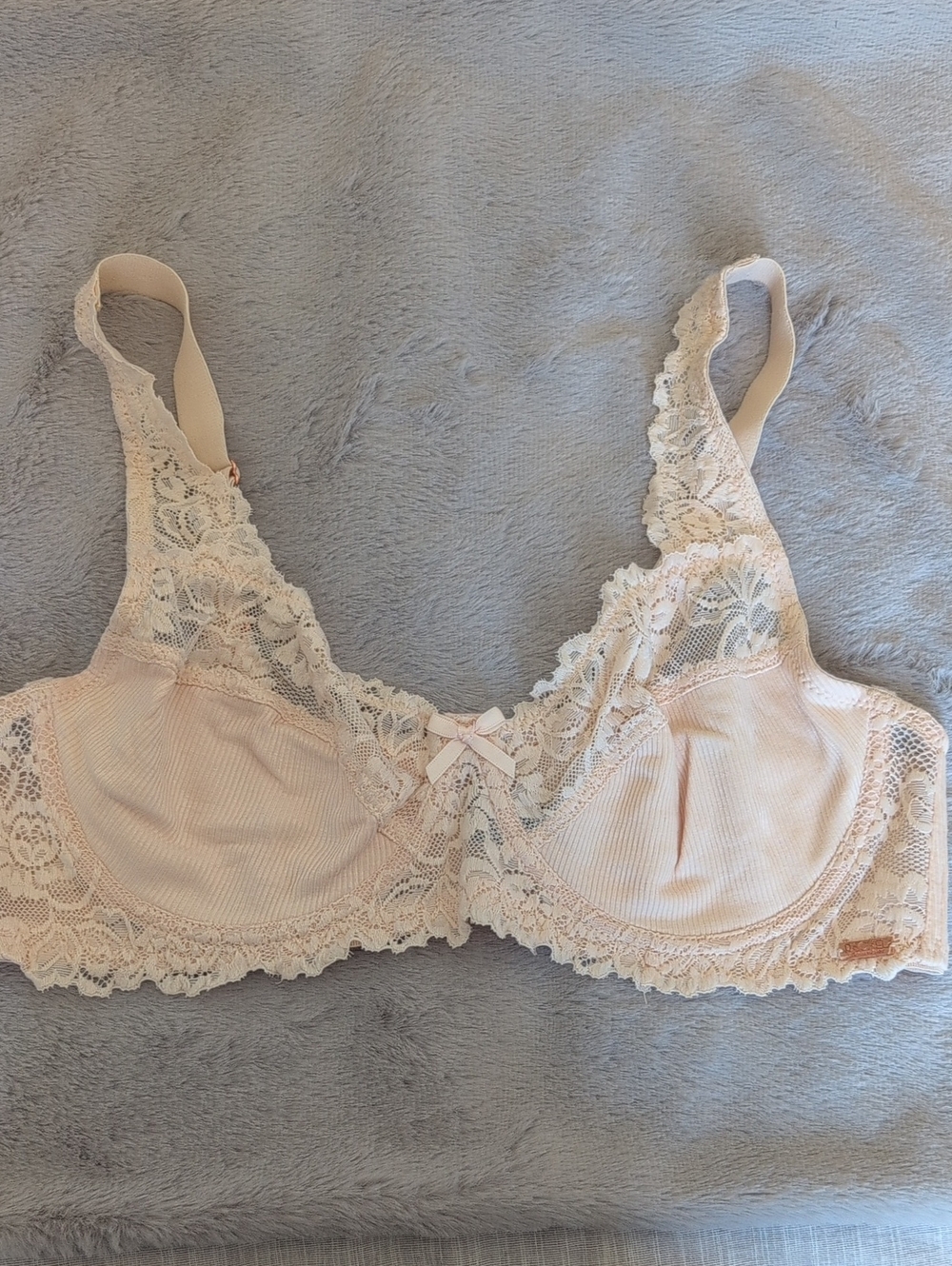 RACHEL Rachel Roy Lace Underwire Bra - Cream Blush